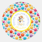 Schattigee Woodland Animal Party Leeuwen Dansen Sa Ronde Sticker (Voorkant)