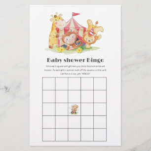 Schattigee Woodland Animals Baby shower Bingo spel