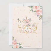 Schattigee Woodland Animals Boho Tribal Girl Baby  Kaart (Achterkant)