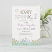 Schattigee Woodland Creatures Baby Sprinkle Invita Kaart (Staand voorkant)