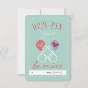 Schattigee woordspeling Veiligheidspin Be Mine Cla Kaart