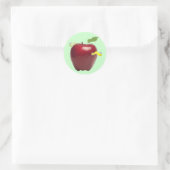 Schattigee wormen in een Apple-Sticker Ronde Sticker (Tas)