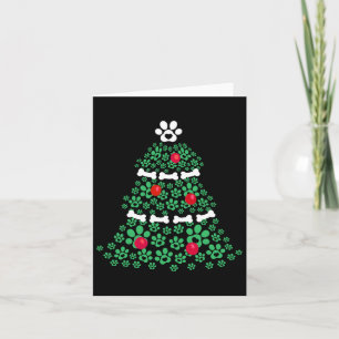 Schattigee Xmas Dog Paw Kerstboom Puppy Liefhebber Kaart