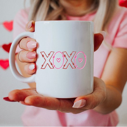 Schattigee XOXO, minimalistische XOXO Koffiemok