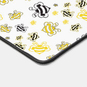 Schattigee Yellow Bees Desk Mat – Fun Bee Pattern  (Hoek)