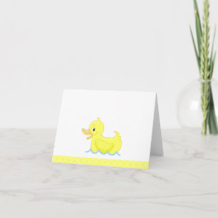 Schattigee Yellow Duck Gepersonaliseerd Note Kaart