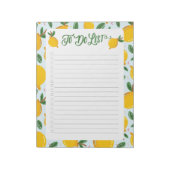 Schattigee Yellow Lemon To Do List Checklist Ingel Notitieblok (Gedraaid)