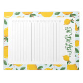 Schattigee Yellow Lemon To Do List Checklist Ingel Notitieblok (Voorkant)