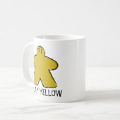 Schattigee Yellow Meeple Tekenbord Game Cup Mok (Voorkant links)