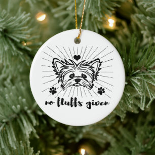 Schattigee Yorkshire Terrier No Fluffs Gezien Meme Keramisch Ornament