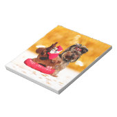 Schattigee Yorkshire Terrier Vrolijk kerstfeest Notitieblok (Gedraaid)