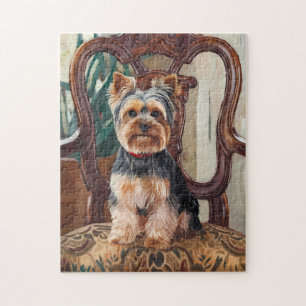 Schattigee Yorkshire Terrier Yorkie Portret Schild Legpuzzel