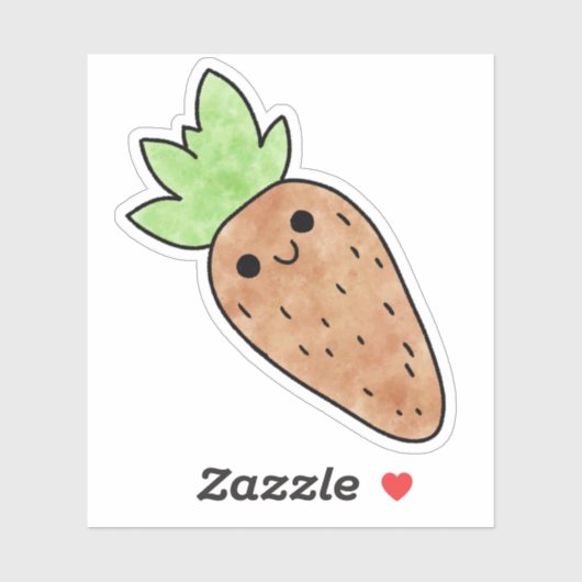 Schattigee yummy wortel sticker (Vel)