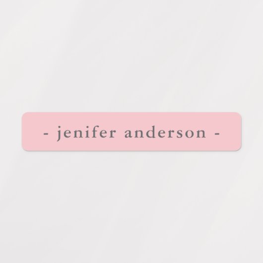 Schattigee Zachte Roze Gingham Kinder Waterdichte  Labels (Design 2)