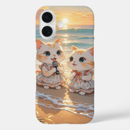 Schattigee zangkatten bij Sunset Beach iPhone Case