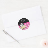 Schattigee Zebra Roze Streep Adres Etiket envelop  (Envelop)