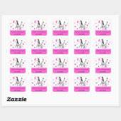 Schattigee Zebra Verjaardagsfeestje Favor sticker  (Vel)