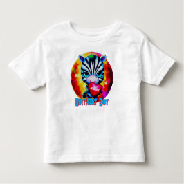 Schattigee Zebra Verjaardagsjongen Kinder Shirts