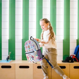 Schattigee zeemeermin 5e klas gepersonaliseerde na bedrukte rugzak