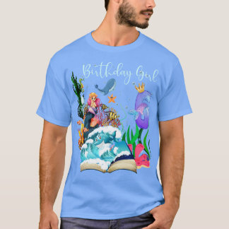 Schattigee zeemeermin 6th Birthday Meisje T-shirt