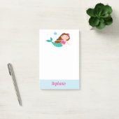 Schattigee zeemeermin grillig gepersonaliseerd post-it® notes (Kantoor)
