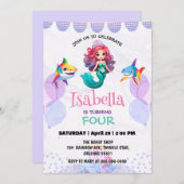 Schattigee Zeemeermin haai regenboog kleurrijke ve Kaart (Voorkant / Achterkant)