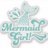 Schattigee zeemeermin meisje Sticker (Voorkant)