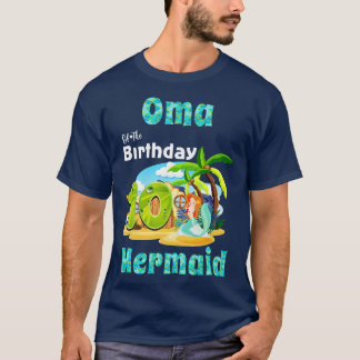 Schattigee zeemeermin OMA van de 10e verjaardag T-shirt