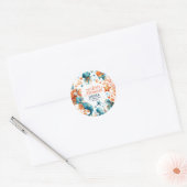 Schattigee zeemeermin onder het Zee Baby Girl Verj Ronde Sticker (Envelop)