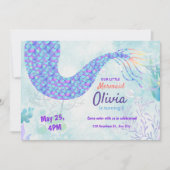 Schattigee zeemeermin onder het zee magische verja kaart (Voorkant)