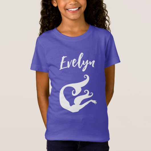 Schattigee zeemeermin silhouet kind T shirt voor m (Voorkant)