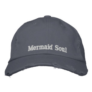 Schattigee Zeemeermin Soul Rustic Silver Blue Geborduurde Pet