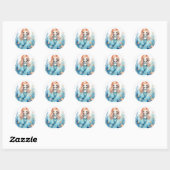 Schattigee zeemeermin Stickers envelop afdichtinge (Vel)