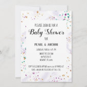 ~ Schattigee Zeemeermin Walvishoorn Baby shower ui Kaart (Achterkant)
