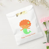 Schattigee zeemeermin witte gunsttas bedankzakje (Gezegeld)