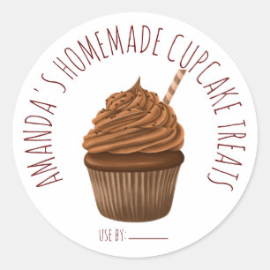 Schattigee zelfgemaakte cupcakes pakket Stickers