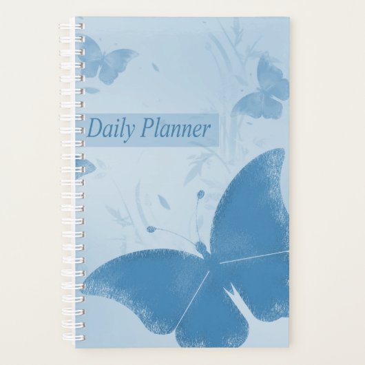 Schattigee zoete blauwe vlinders planner (Voorkant)