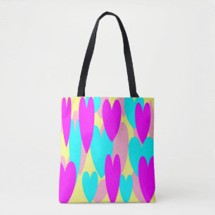 Schattigee zoete pastels baby blauw bord geel en r draagtas