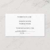 Schattigee zoete taart roze druppeldeeg visitekaartje (Achterkant)