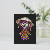 Schattigee zombie briefkaart (Staand voorkant)