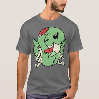 Schattigee Zombie Parrot Grappige Halloween Dieren T-shirt