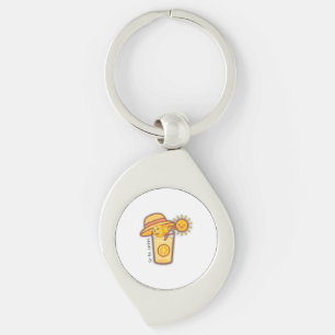 Schattigee zomer limonade Cartoon T-shirt – Sunny Sleutelhanger
