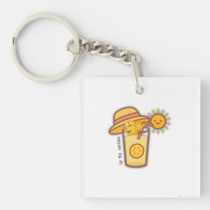 Schattigee zomer limonade Cartoon T-shirt – Sunny Sleutelhanger