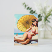 Schattigee  Zomer Pin Up Briefkaart (Staand voorkant)