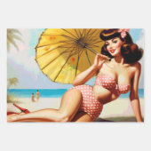 Schattigee  Zomer Pin Up Inpakpapier Vel (Voorkant 2)