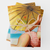 Schattigee  Zomer Pin Up Inpakpapier Vel (In situ)