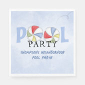 Schattigee Zomer Pool Party Custom Servet (Voorkant)