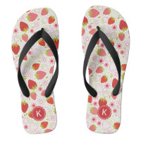 Schattigee Zomer Roze Aardbei Patroon Teenslippers