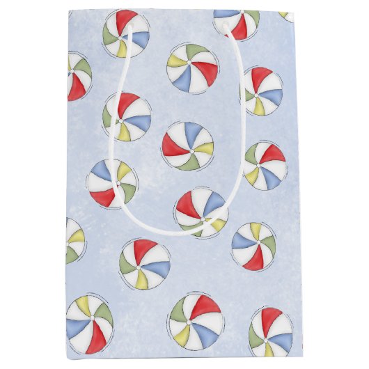 Schattigee Zomer Waterverf Pool Pattern Medium Cadeauzakje (Voorkant)