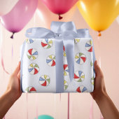 Schattigee zomerpatroon strandballen cadeaupapier